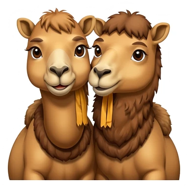 Camel hug sticker