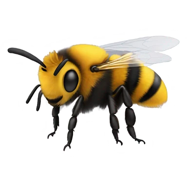 hairy bee pollen sticker