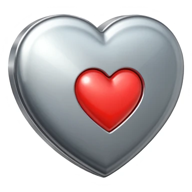 Chrome heart  sticker