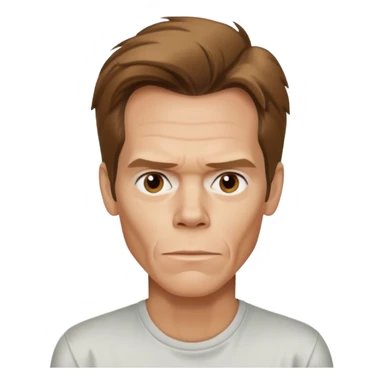 kevin-bacon cartoon wearing shirt sticker