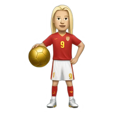 Haaland with a gold ball sticker