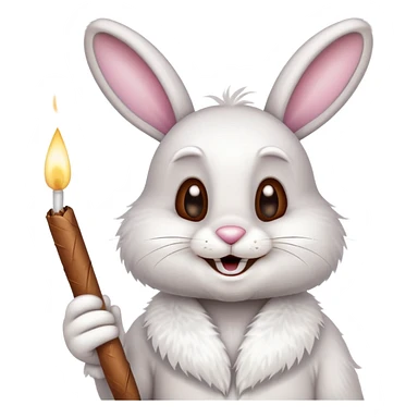 Easter bunny smoking pot sticker