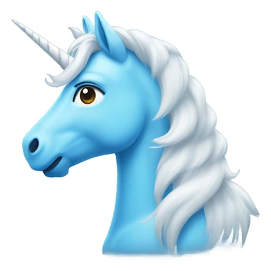 sky blue unicorn  sticker