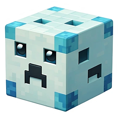 Minecraft block with texture sticker