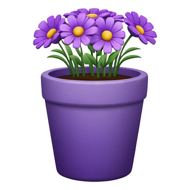 purple flower pot sticker