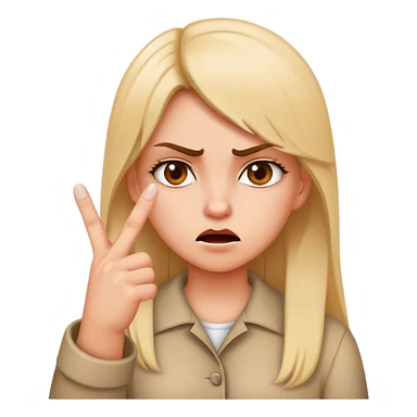 Mad girl middle finger sticker
