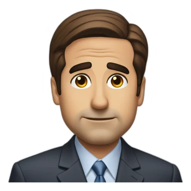 michael scott doing a wink sticker