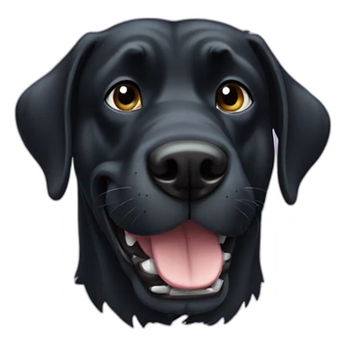 big black dog with huge underbite sticker