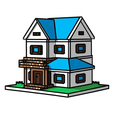 Minecraft house sticker