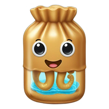 Peanut butter cute jellyfish money bag sticker