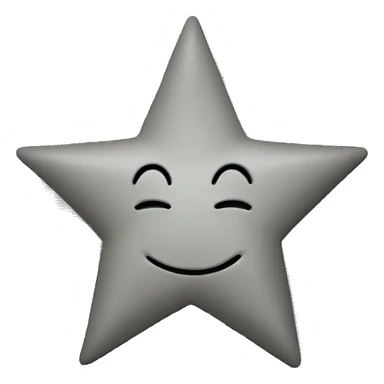 star symbol on grey canvas sticker