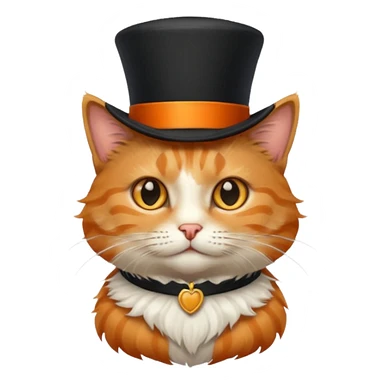 cat wearing a tophat sticker