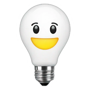 led bulb smiling sticker