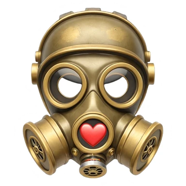 Death Korps Of Krieg Gas Mask Heart Steampunk Clone Army style love heart sticker