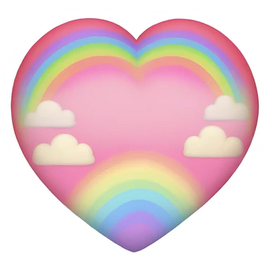 coeur couleur arc en ciel sticker