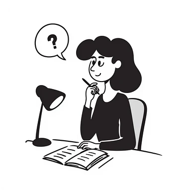 Woman creative thinking sticker