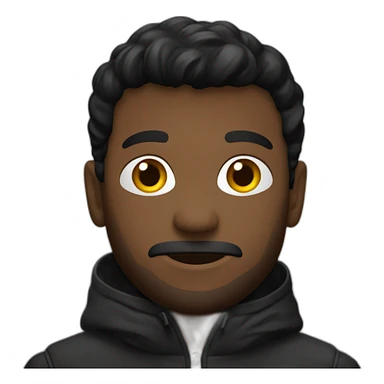 homme noir cagoules  sticker