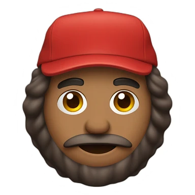 Hombre con gorra roja sticker