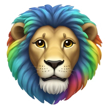 Rainbow lion sticker