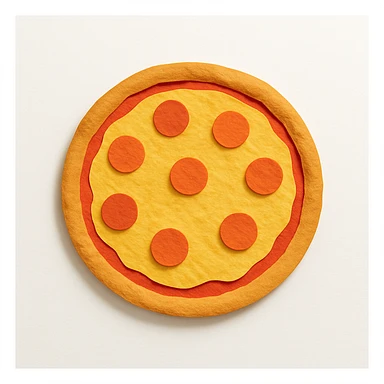 circular whole cheese pizza sticker
