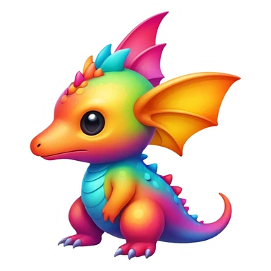 Randomly-colored colorful Fakémon-creature sticker