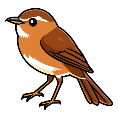 Cetti's warbler bird sticker
