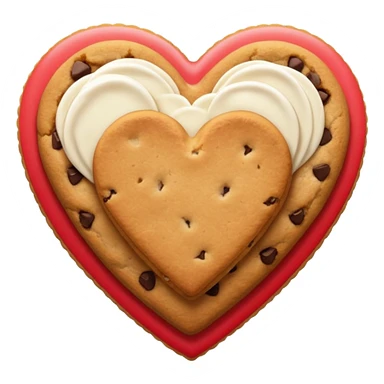 cookie heart sticker