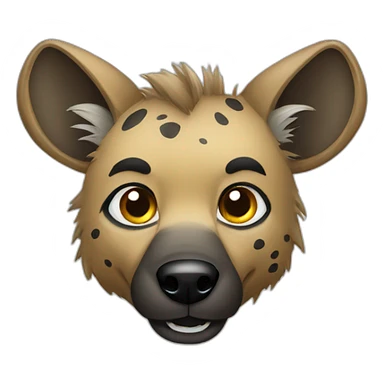 Cartoon hyena with bow sticker