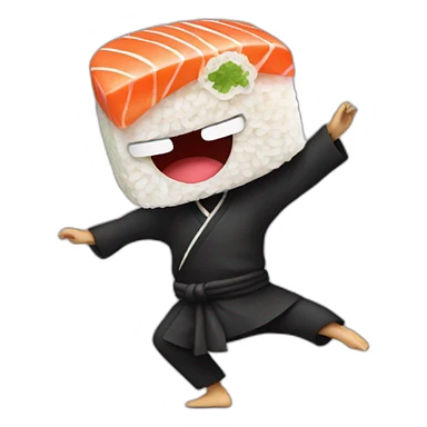 Dancing sushi sticker