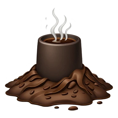 spiled coffee on the ground sticker