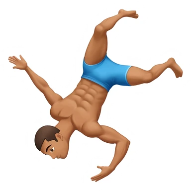 A man doing a back flip sticker