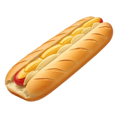 une mini baguette française chaude sticker