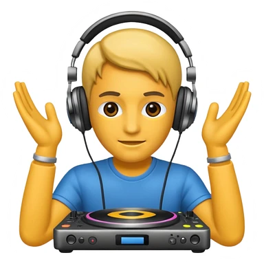 DJ with headphones sticker