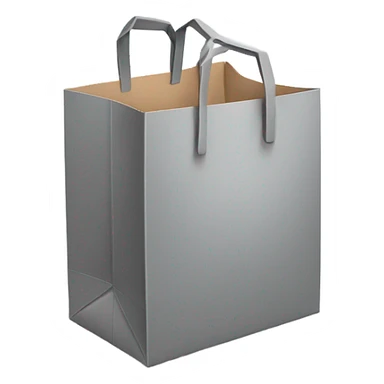 Grey shopping package sticker