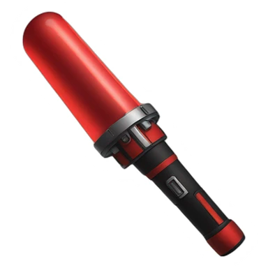 hand holding red lightsaber sticker