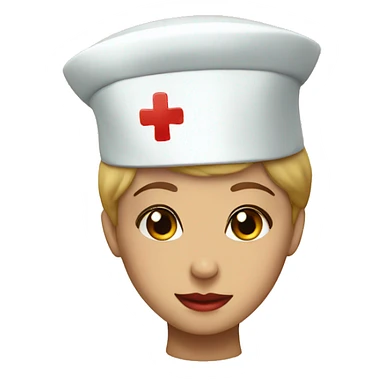 Vintage nurse hat with no person sticker