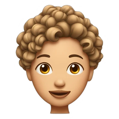 pregnant woman with funny hair sticker