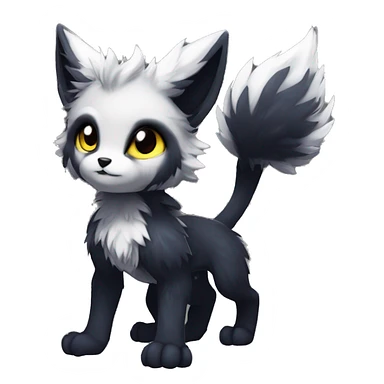 Anthro-Edgy-Cool-Dark-Contrast-Colors-Fantasy-Fur-Sona-Chibi-Shiny-Fakémon-Hybrid full body sticker