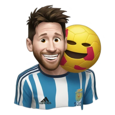 messi laughing  sticker