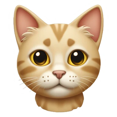 cute beige tarred cat sticker
