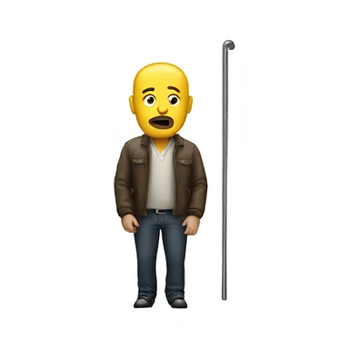 Man standing next to toilet smoking sticker