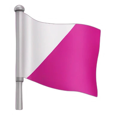big fuchsia flag with white word "idea" in centre sticker