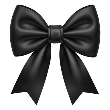 Black bow sticker