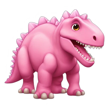 Un gros dino rose et mignon  sticker