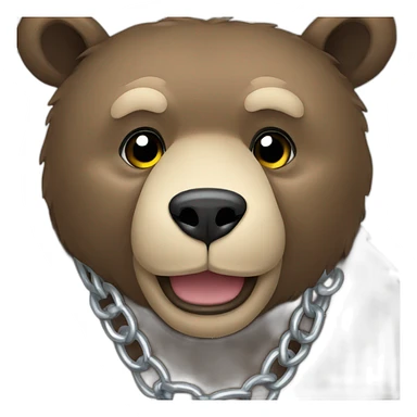 bear-wearing-a-chain sticker