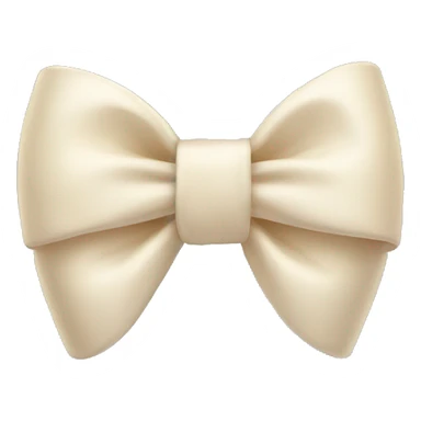 Cream colored bow sticker