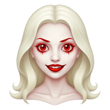 vampire woman with vampire teeth sticker