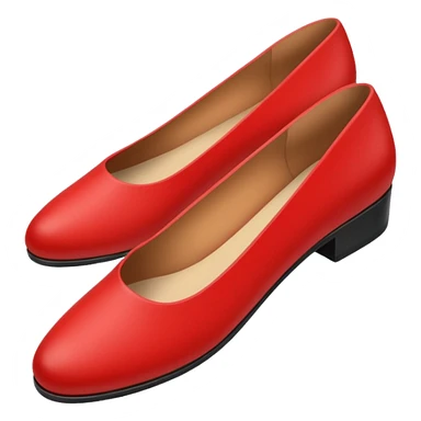 plain isolated red flat shoes sticker