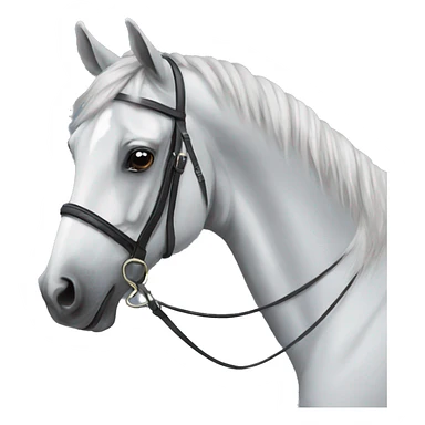 A grey dressage horse sticker