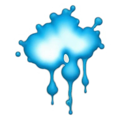 cerulean ink blot sticker